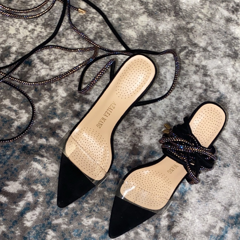 Azalea Wang laced up heels